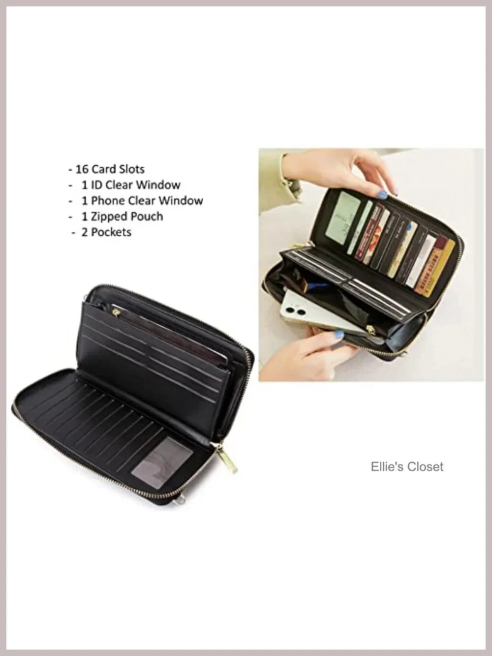 Faux Leather Crossbody Phone Bag with RFID Blocking Touch Screen Wallet